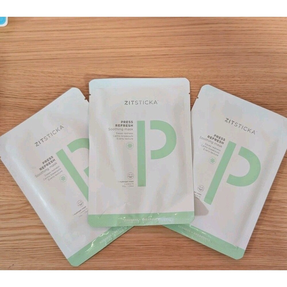 3 pack-Zitsticka Press Refresh Soothing Hydrogel Mask for Redness 30g/1.05oz (4)